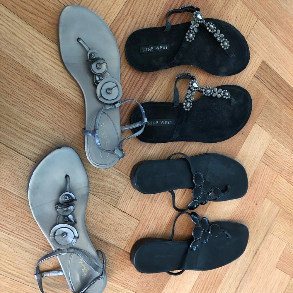 A trio of sandals